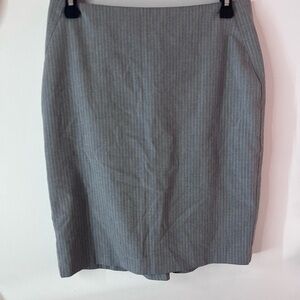 Ann Taylor Gray Pinstripe Pencil Skirt
